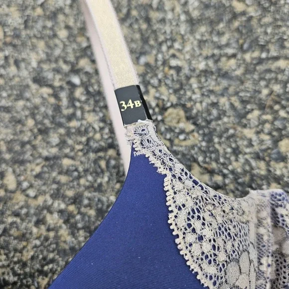 NWT Victoria's Secret Y2K Dream Angels Push-Up Bra 34B Royal Blue Lace Bow - Picture 2 of 12